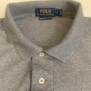 Ralph Lauren Polo Men's Size L Pima Soft Touch Gray Shirt Collared Pony Logo